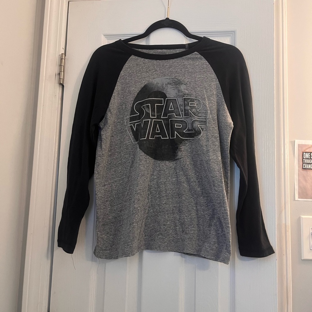 Star Wars Long Sleeve Tee Black and Gray